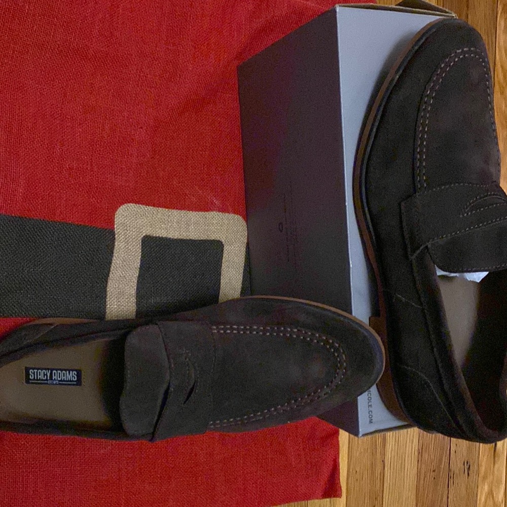 Brown suede